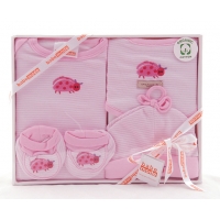 Baby 4 Pcs Clothing Set Pink (Organic)